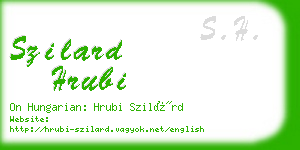 szilard hrubi business card